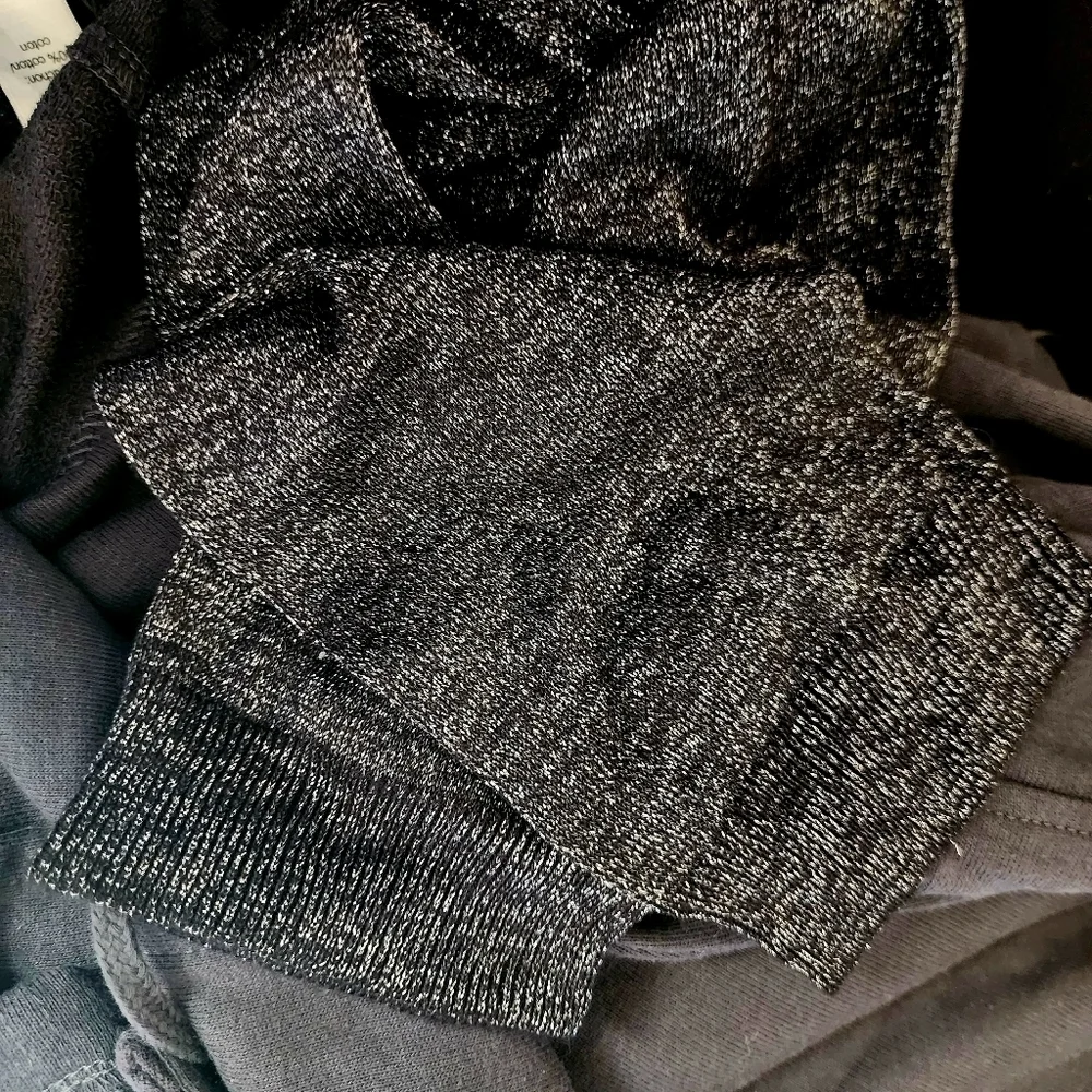 Kate Spade New York Faux Wrap Dress Grey Metallic Silver Knit Pleated V Neck XS